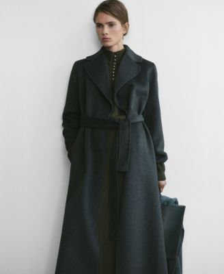 Women's Belt Handmade Wool Coat