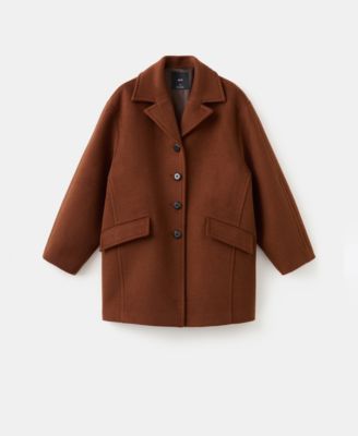 Women's Buttons Wool Blend Coat