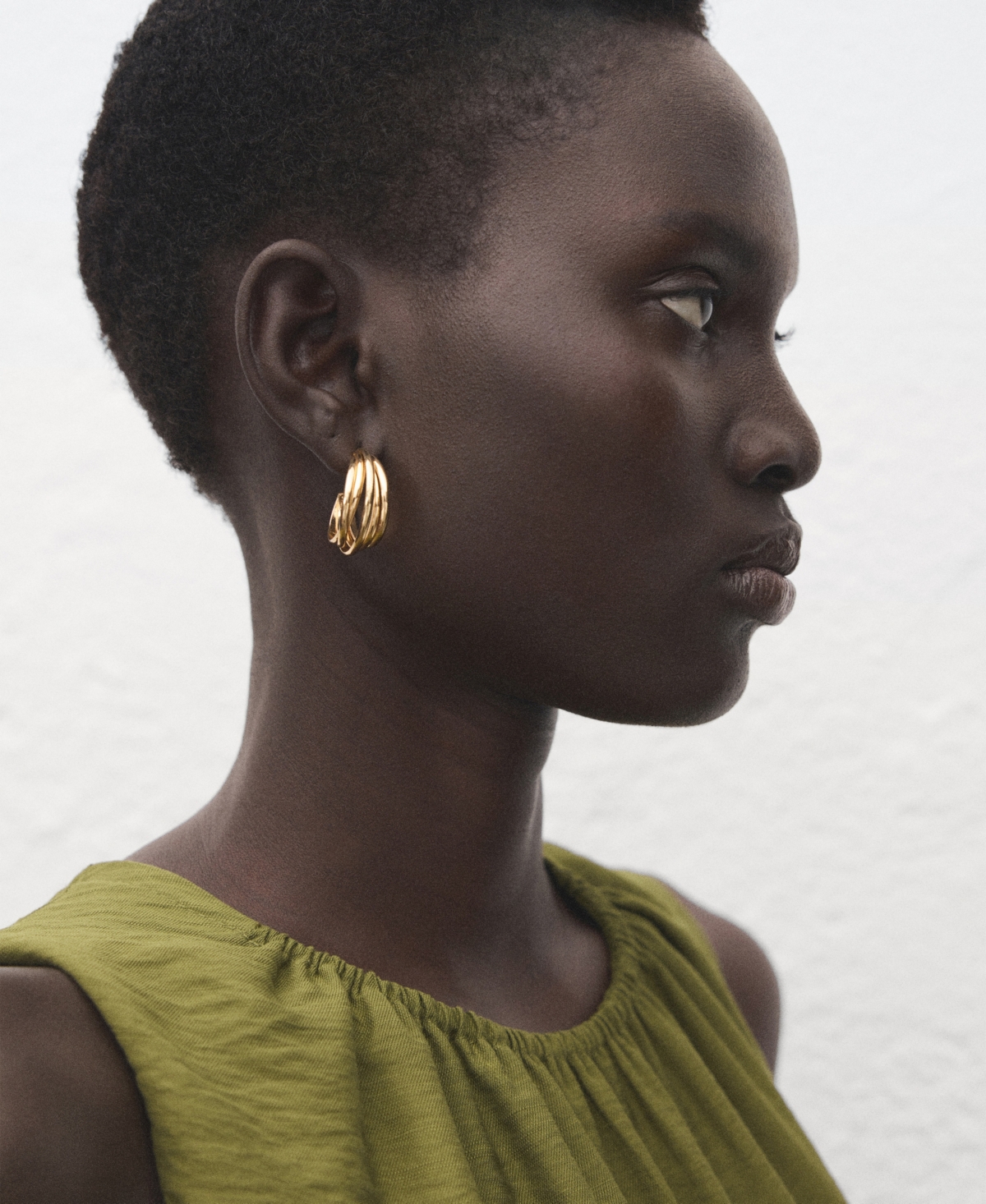 Mango Women's Cut-Out Crinkled-Effect Dress