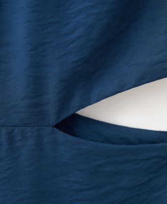 Women's Cut-Out Crinkled-Effect Dress