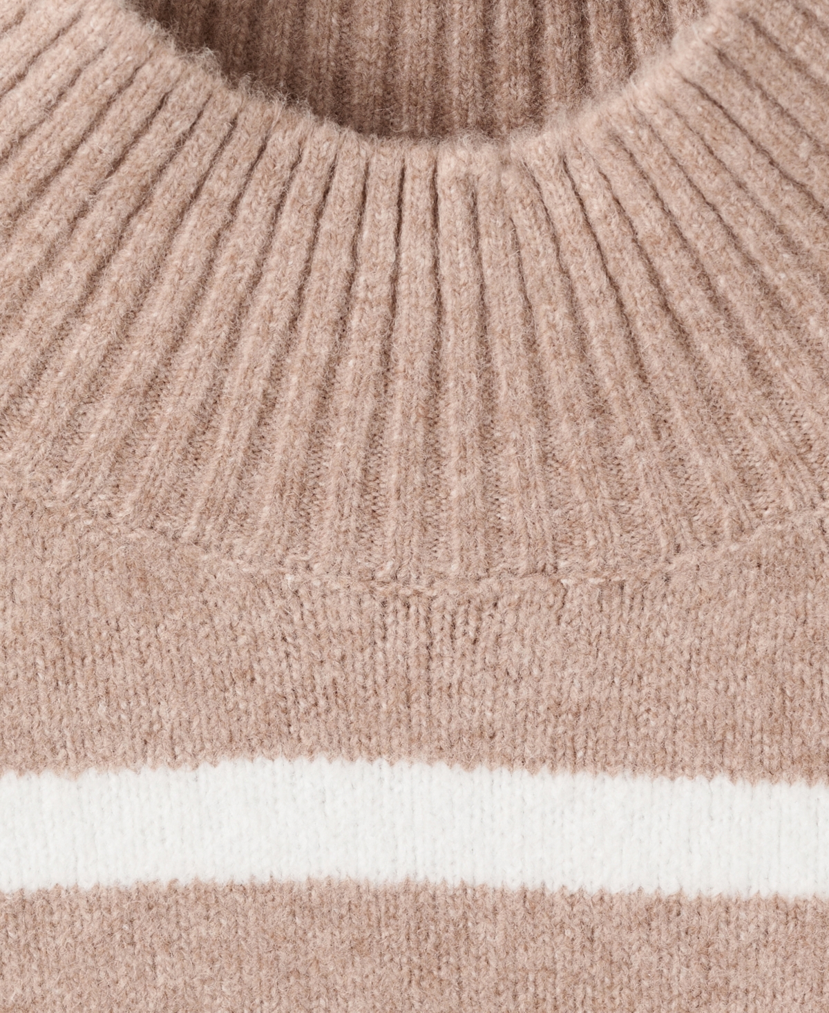 Mango Women's Oversized Striped Turtleneck Sweater