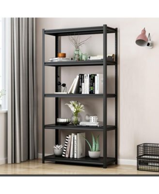 63"H 5 Tier Metal Shelves for Storage Garage Shelving 2000LBS Heavy Duty Storage Shelves Adjustable Garage Shelf