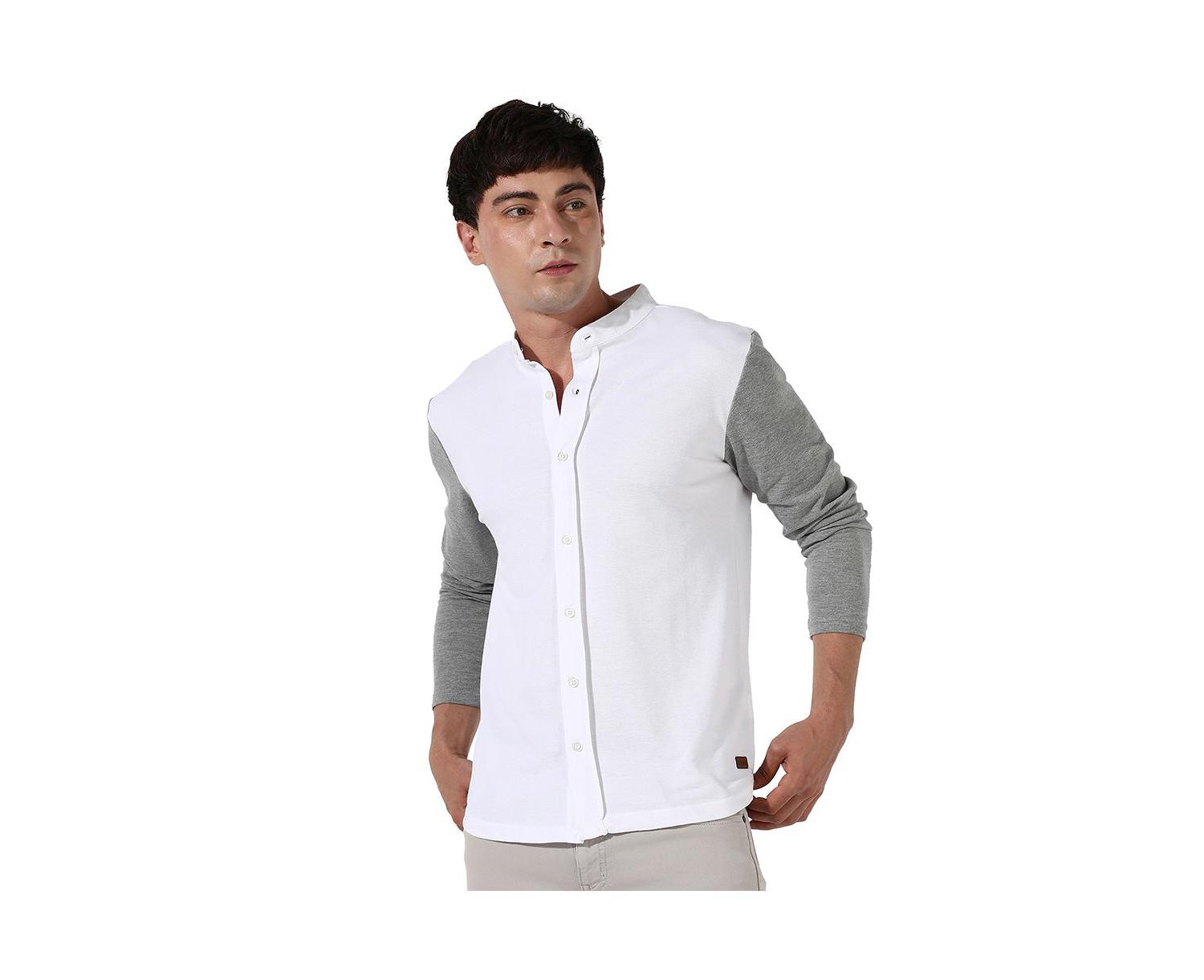 Men's Men's Colourblocked Regular Fit Shirt