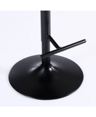 Set of 2 PU Swivel Bar Stools Adjustable Seat Height for Dining Pub