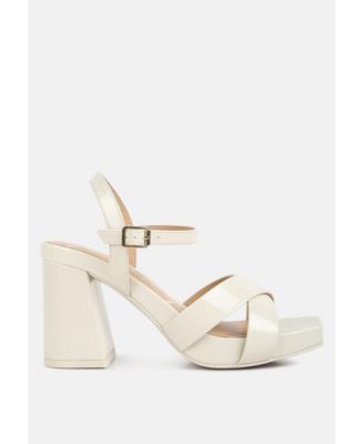 Womens Baxter Criss Cross Block Sandals