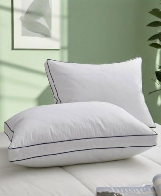 Quilted Goose Down Feather 2-Pack Pillows, Queen