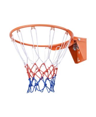 Basketball Rim Replacement, 18", Wall/Door Mount, Heavy-Duty Flex Rim w/ Net, Indoor/Outdoor