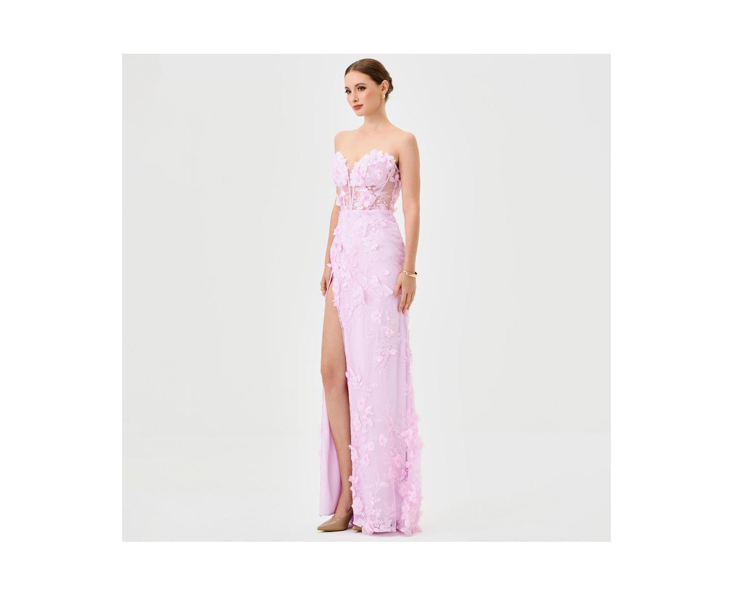 Women's Teri 3D Floral Gown