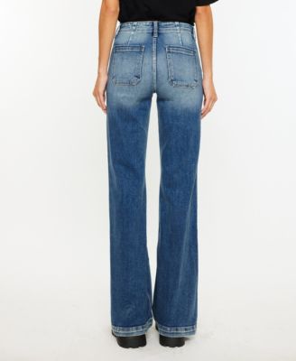 Women's High Rise Wide Flare Jeans