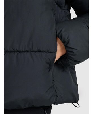 Women's padded jacket with synthetic filling - black