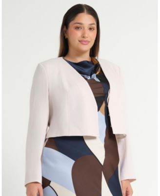 Plus Size Billie Cropped V-neck Jacket