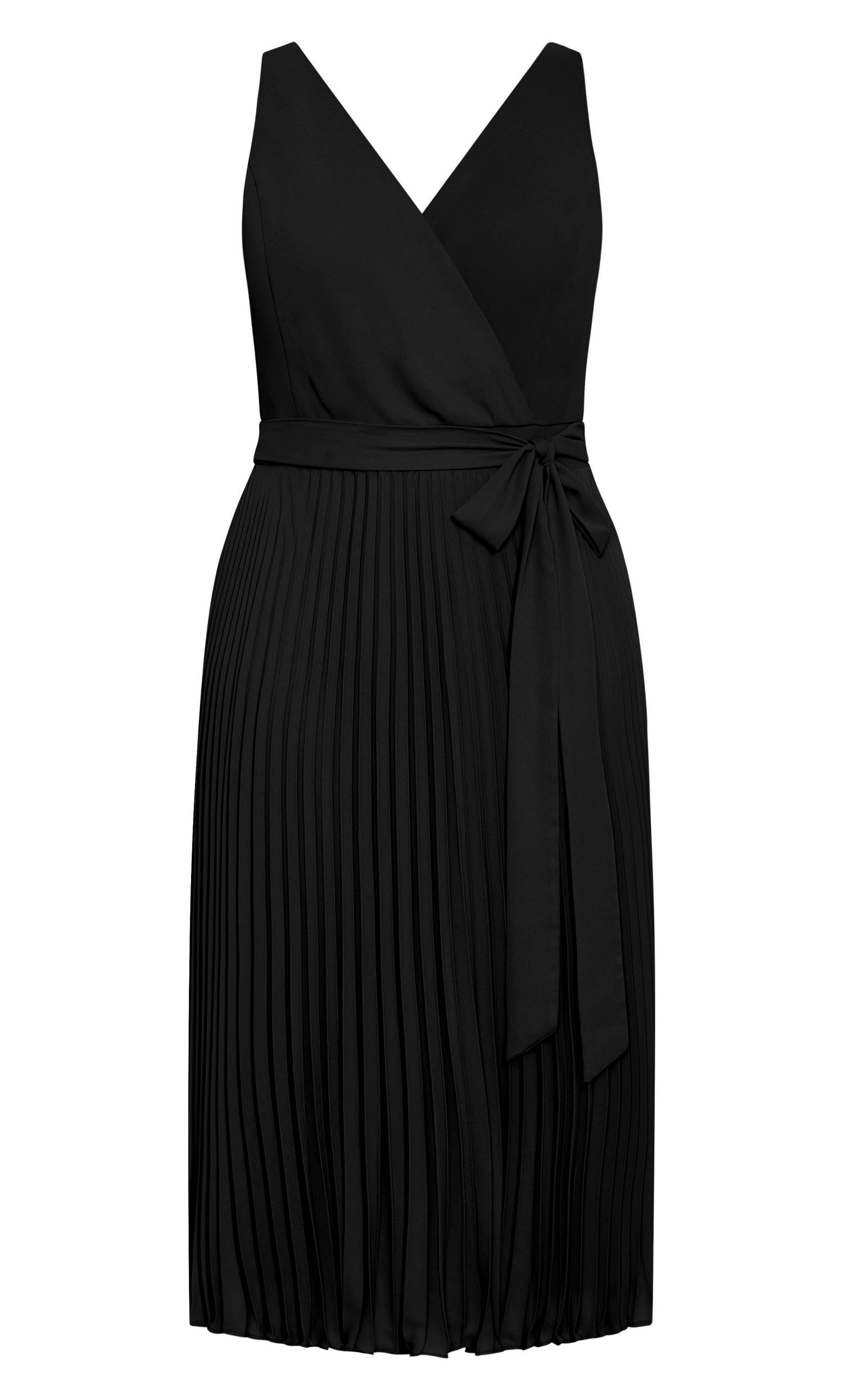 Plus Size Lilly Faux Wrap Pleat Dress