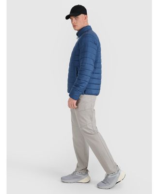 Men's down jacket with synthetic filling - navy