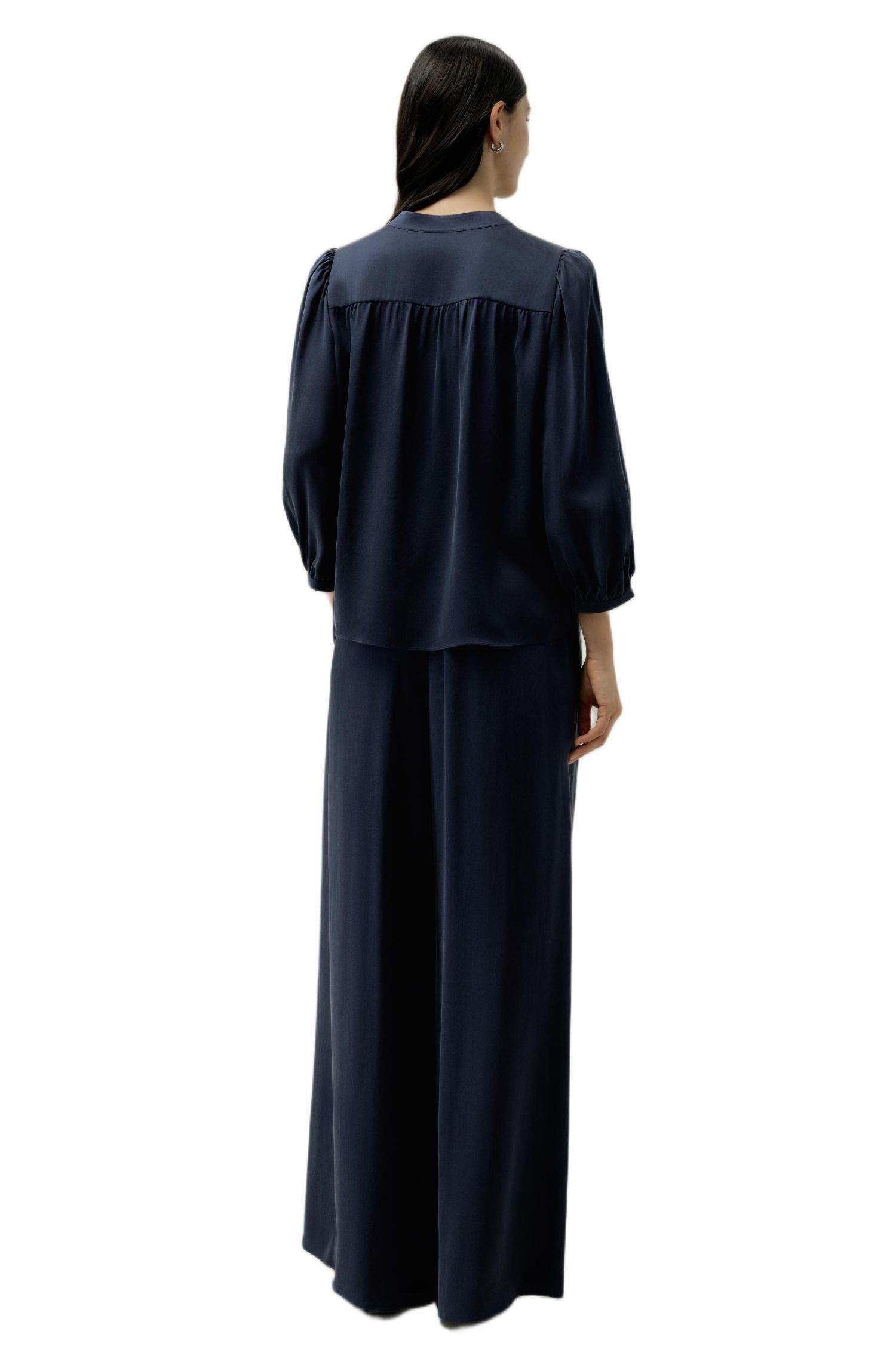 Women's X Melissa Murrell Silk Suede V-Neck Blouse