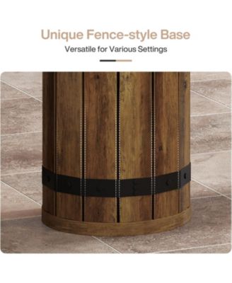 70.9-Inch Long Bar Table, Counter Height Pub Table, Industrial Bar Height Table, Brown