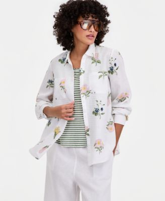 Petite Floral Print Shirt