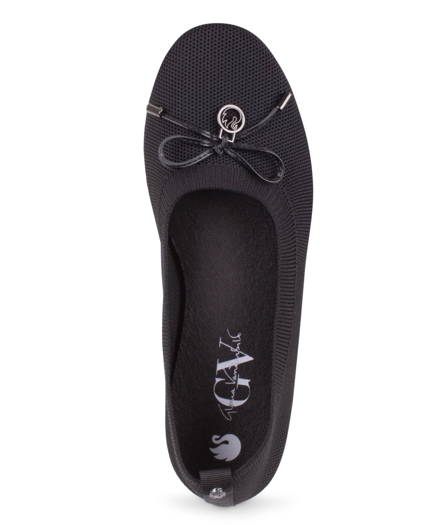 Женские балетки Gloria Vanderbilt Ellery Knit Ballet Flats, цвет: Чёрный — фото 4