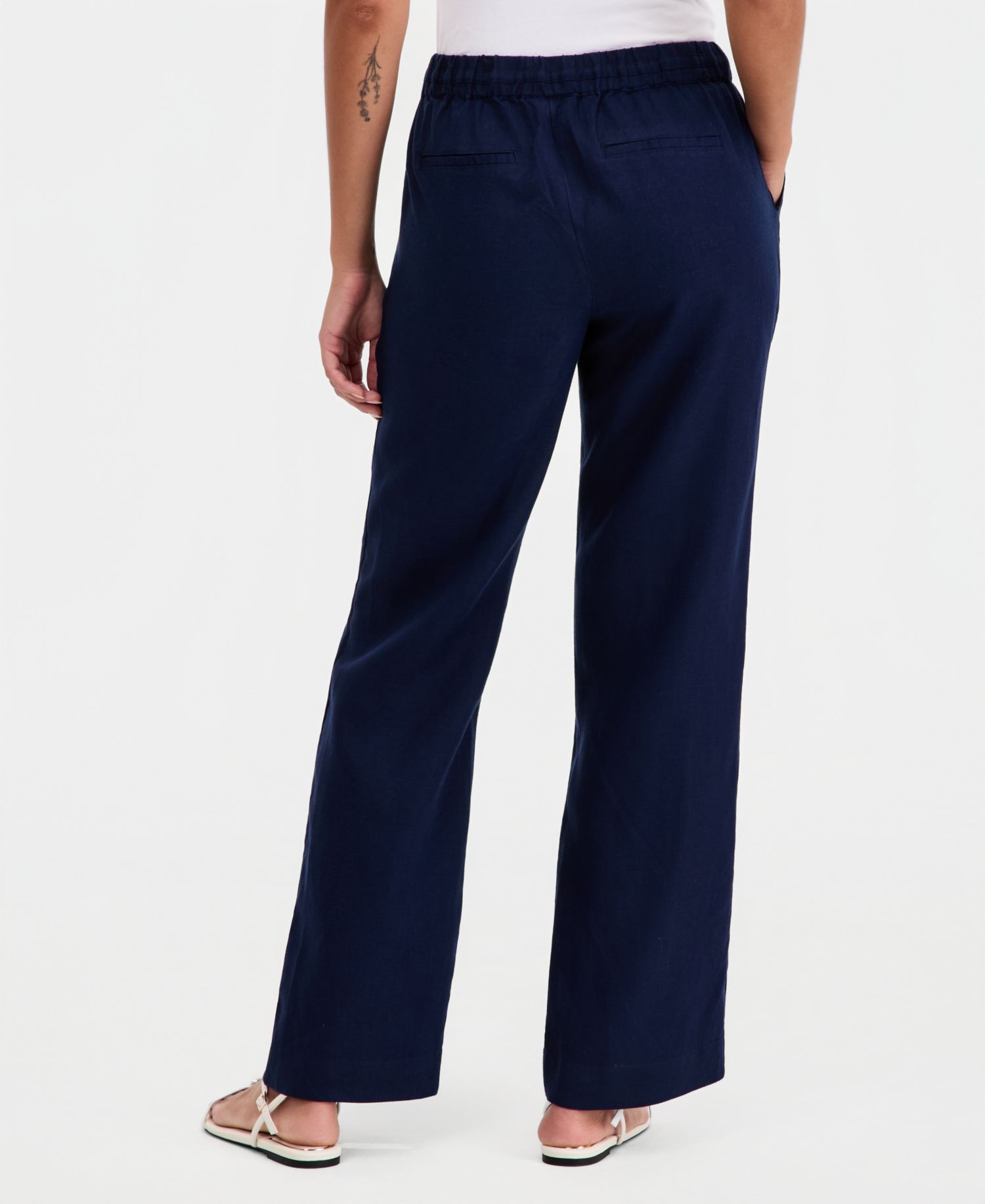 Women's 100% Linen Drawstring Pants