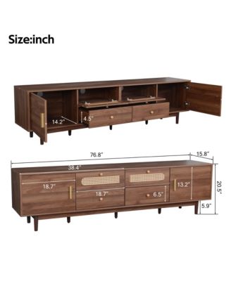76-Inch Modern TV Stand with Drawers for Living Room or Bedroom, Fits TVs Up to 85 Inches