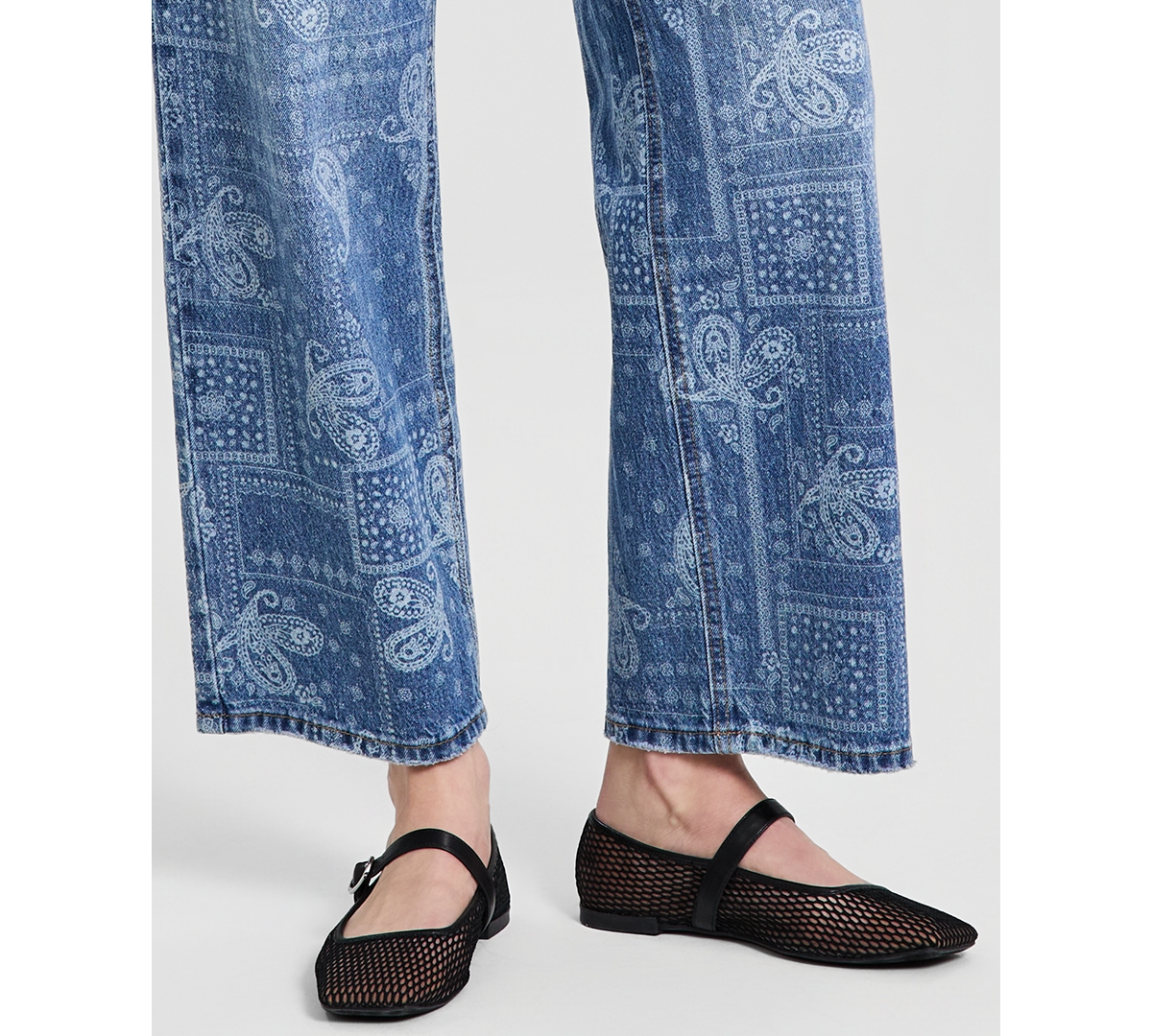 And Now This Women's High-Rise Bandana-Print Jeans, Macy's Exclusive