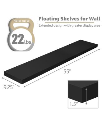 2-Pack 55" Wall Mounted Floating Shelves for Any Room