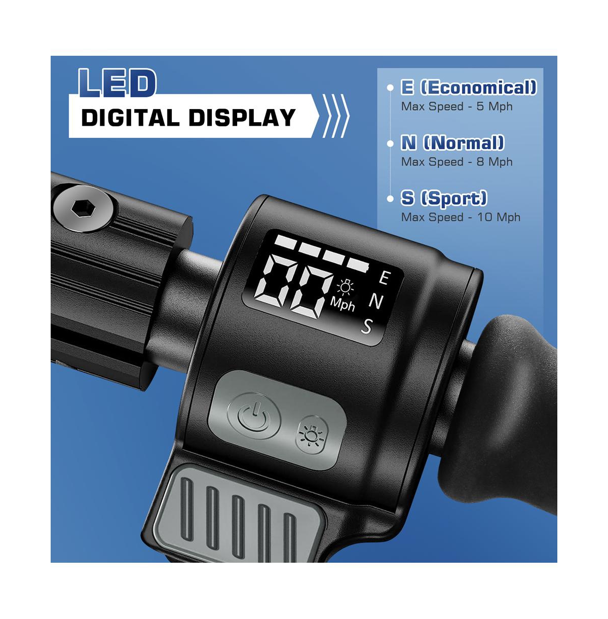 Caroma Electric Scooter for Kids Ages 6-12, 150W Motor & 10 Mph, 60 Mins Ride Time,Adjustable Height & Speed, Led Display,Best Gifts for Boys & Girls