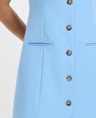 Women's Sleeveless Button-Down Mini Dress