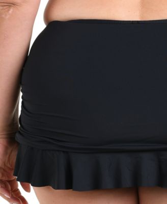 Plus Size Island Goddess Ruffle Swim Skirt