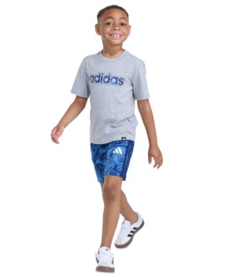 Boys' 2T-7 Short-Sleeve T-Shirt and Camo Printed Shorts, 2-Piece Set