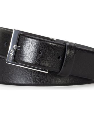 Men's Polished Pin Buckle Leather Belt