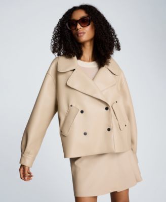 Women's Notch Collar Short Trench Jacket