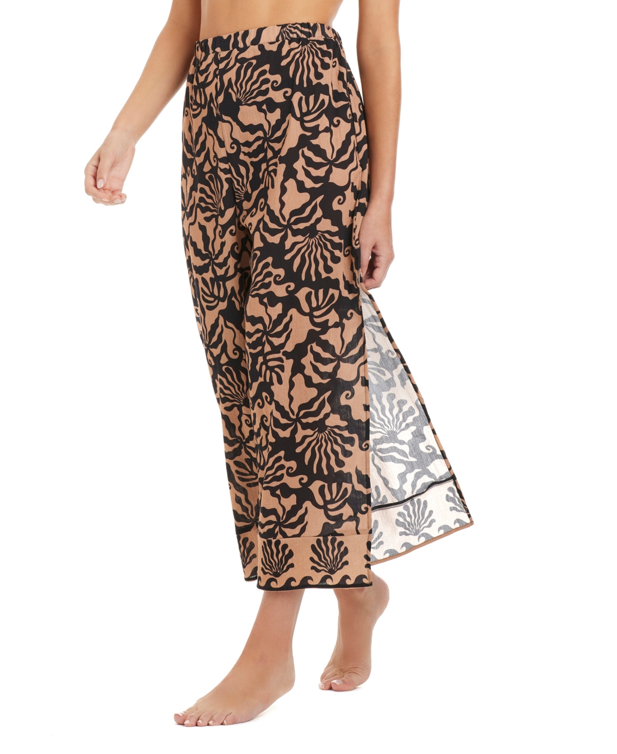 Sanctuary Women's Slit Pull-On Cover-Up Crop Pants