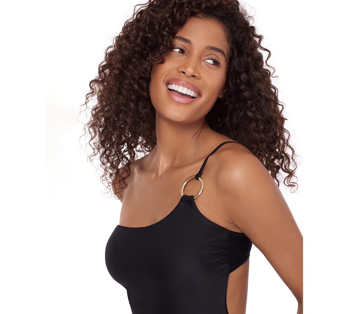 Steve Madden Women's One Shoulder One-Piece Swimsuit