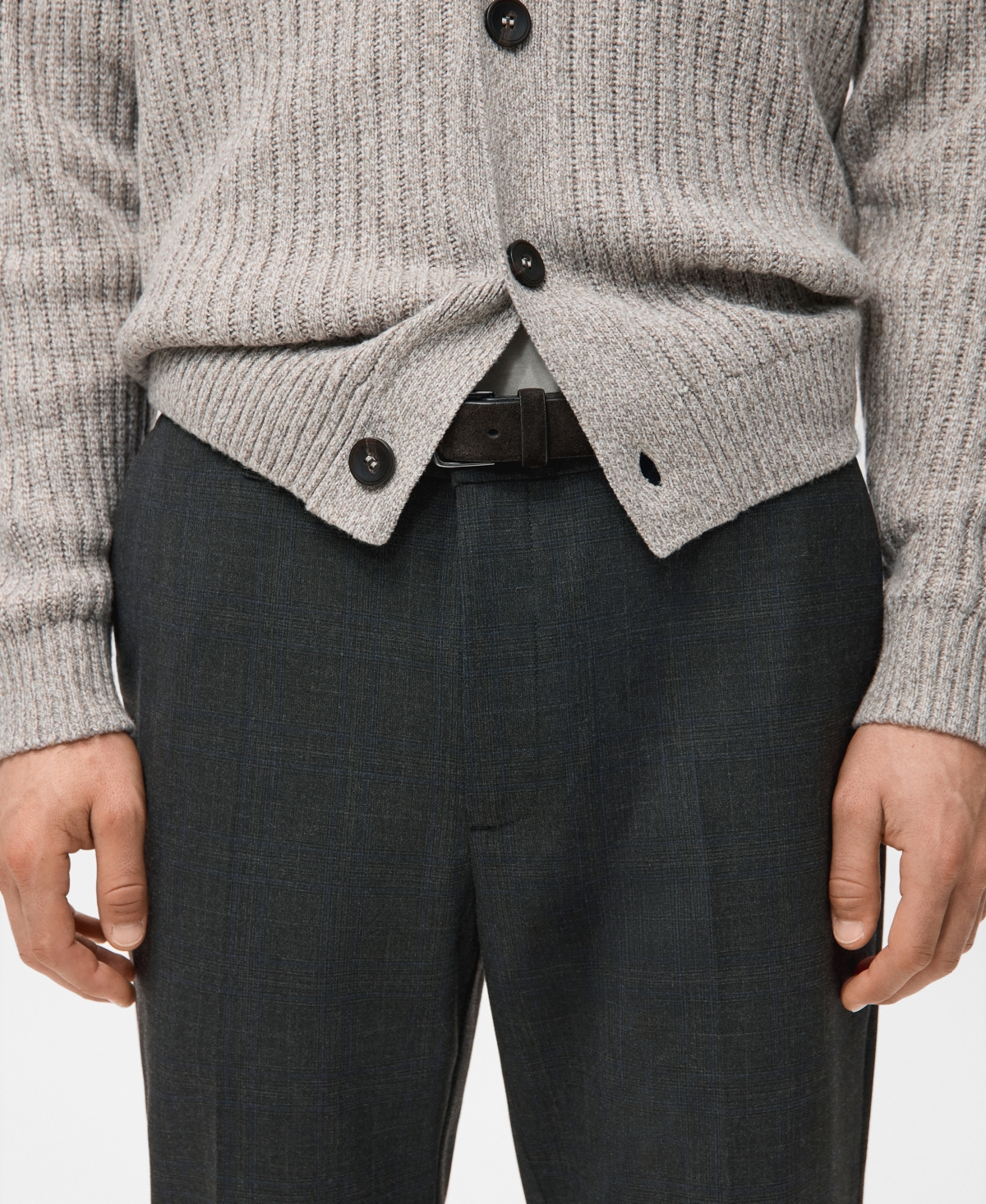 Mango Men's Regular-Fit Pleated Pants