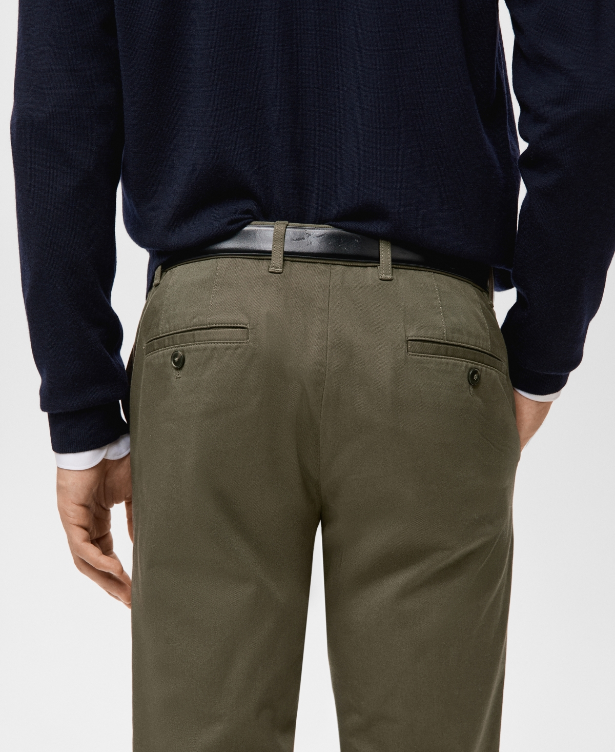 Mango Men's Barna Slim-Fit Twill Chino Pants