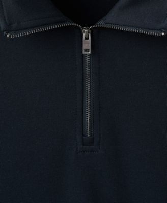 Men's Regular-Fit Zipper-Neck Sweatshirt