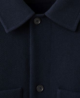 Men's Pockets Wool-Blend Jacket