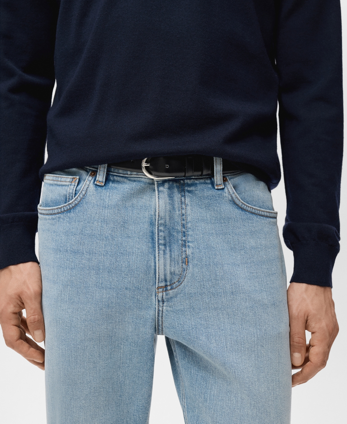 Mango Men's Ben Cropped Tapered-Fit Jeans