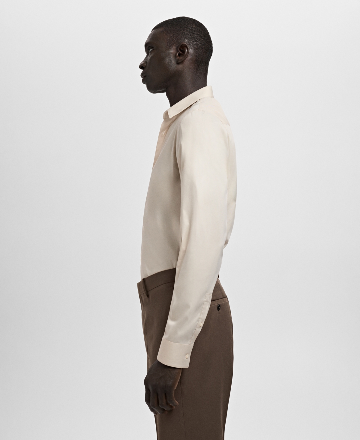 Mango Men's Slim Fit Cotton Dress Shirt