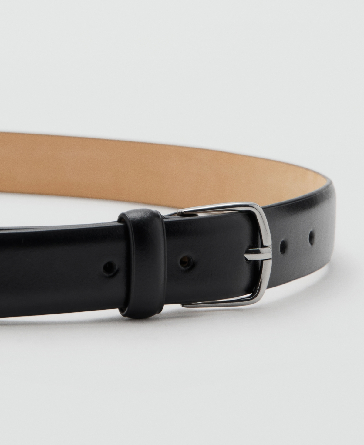 Mango Men's Buckle Leather Belt