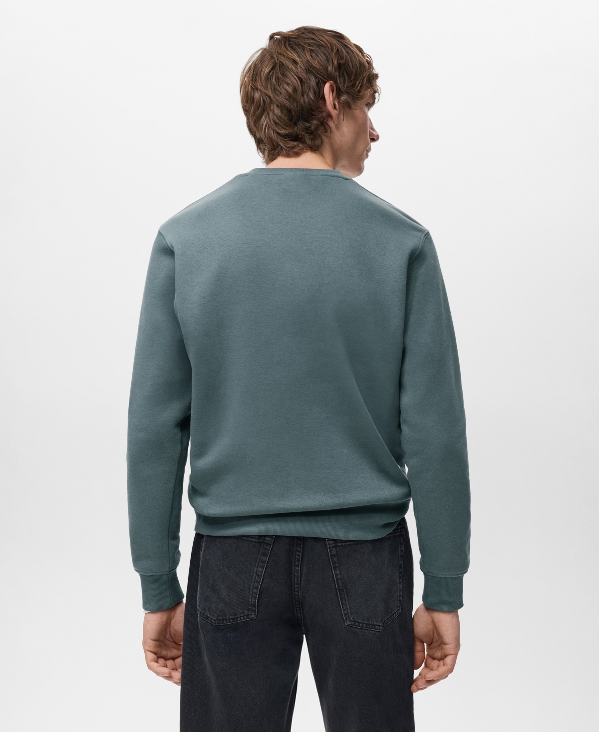 Mango Men's Regular-Fit Cotton Sweatshirt