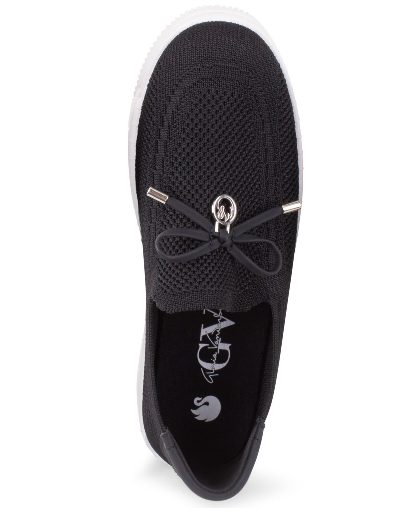 Женские кроссовки Gloria Vanderbilt Annette Slip-On, цвет: Чёрный / Белый — фото 4