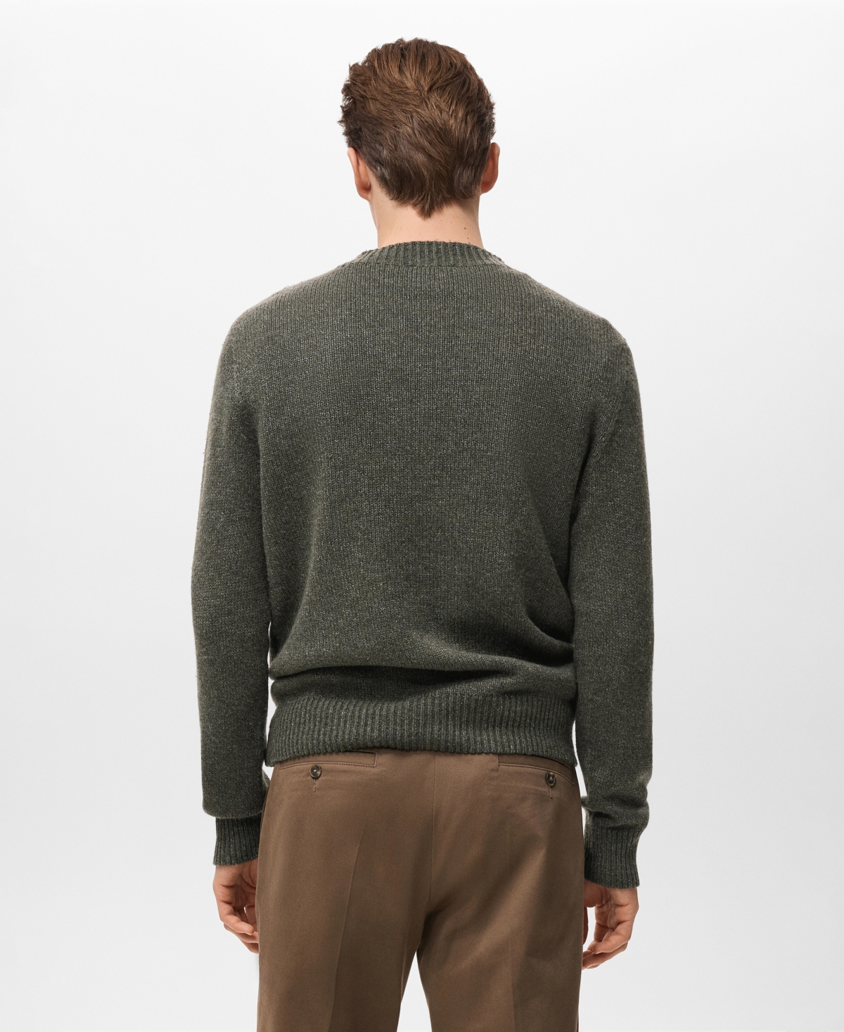 Mango Men's Structured Wool-Blend Knitted Sweater
