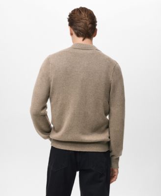 Men's Knitted Wool Blend Cardigan