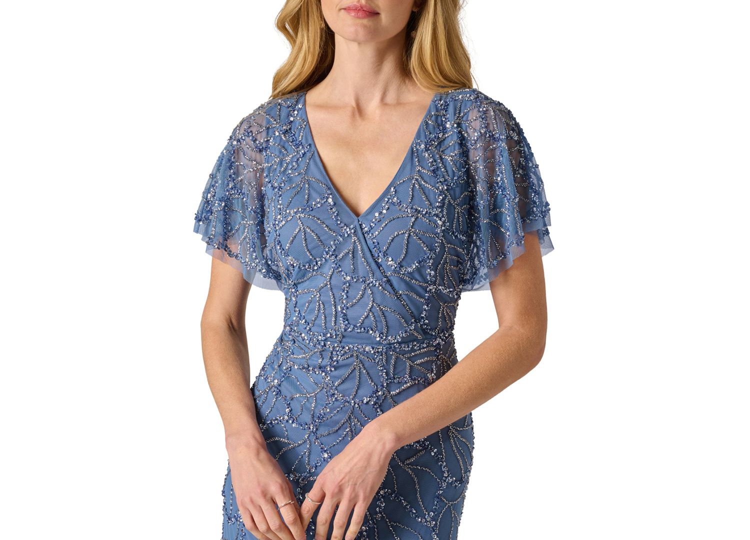 Women's Bead Mesh Gown