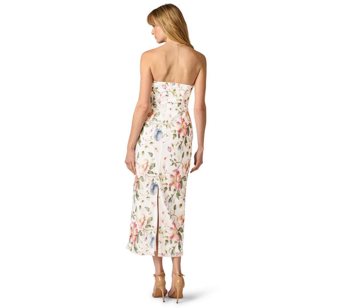 Adrianna Papell Women's Strapless Ankle Ball Gown