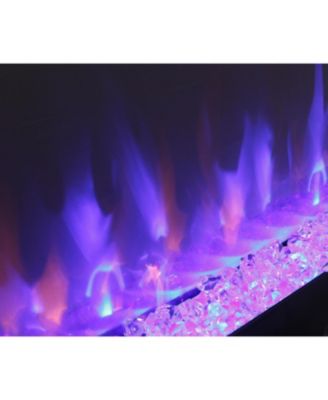 Smart 60" WiFi-Enabled Electric Fireplace Heater, Recessed in-Wall and Wall-Mounted