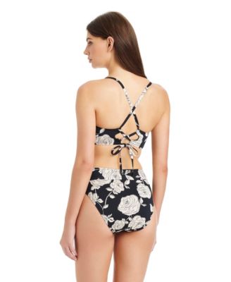 Women's Among Roses Tie Back Underwire Swim Bra