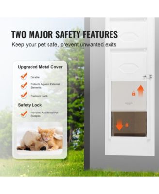 Aluminum Sliding Glass Pet Door Insert, Adjustable Height, Small