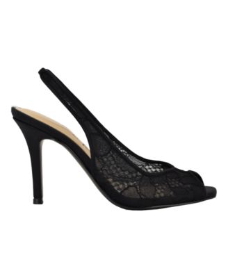 Women's Kisco Lace Peep Toe Slingback Pumps